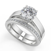 Olivia 4 Prong Solitaire Round Cut Diamond Engagement Ring - Nivetta